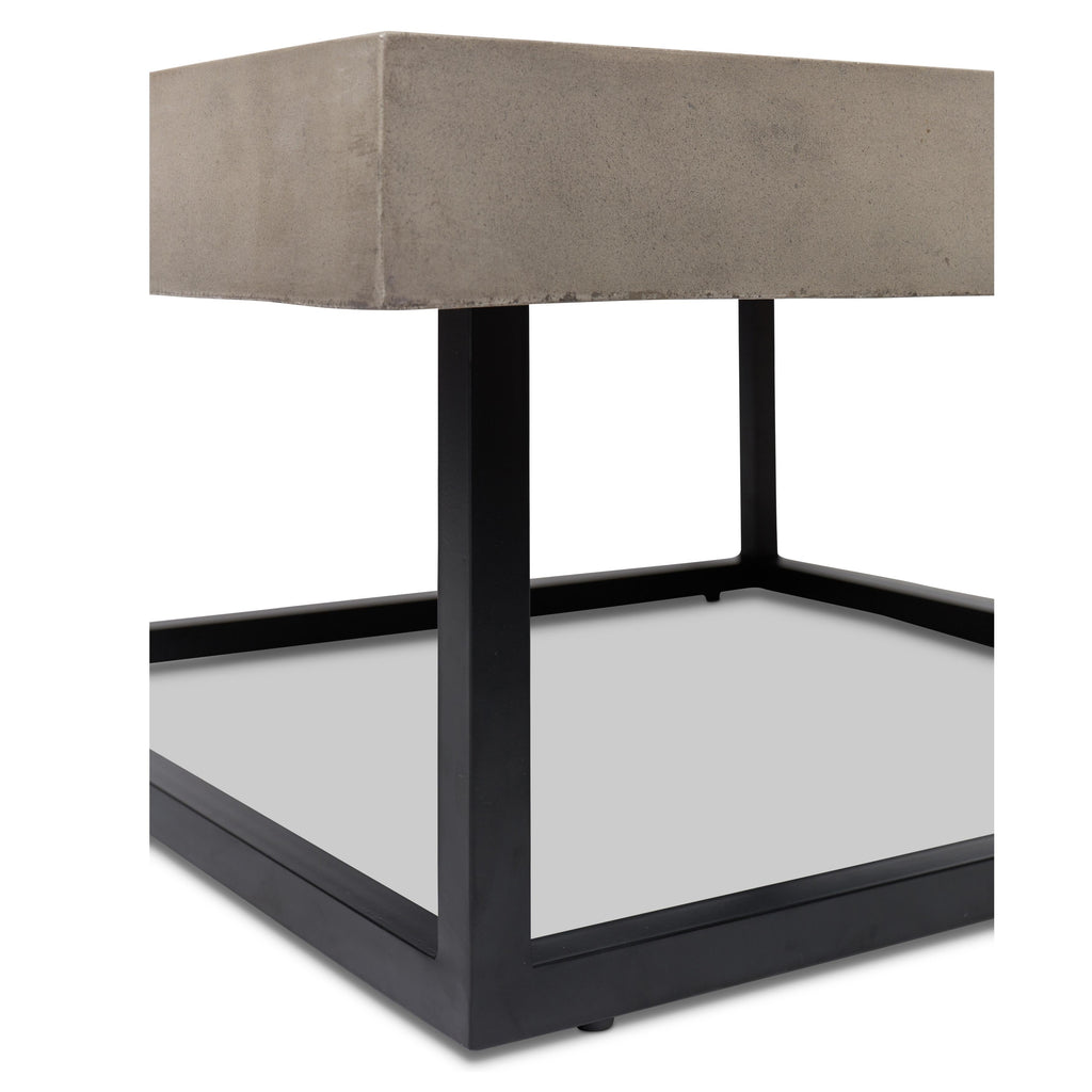 Miami Coffee Table - Black Frame - Dark Grey Top