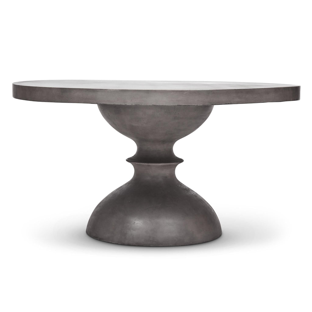 Spindle 59" Round Dining Table - Dark Grey