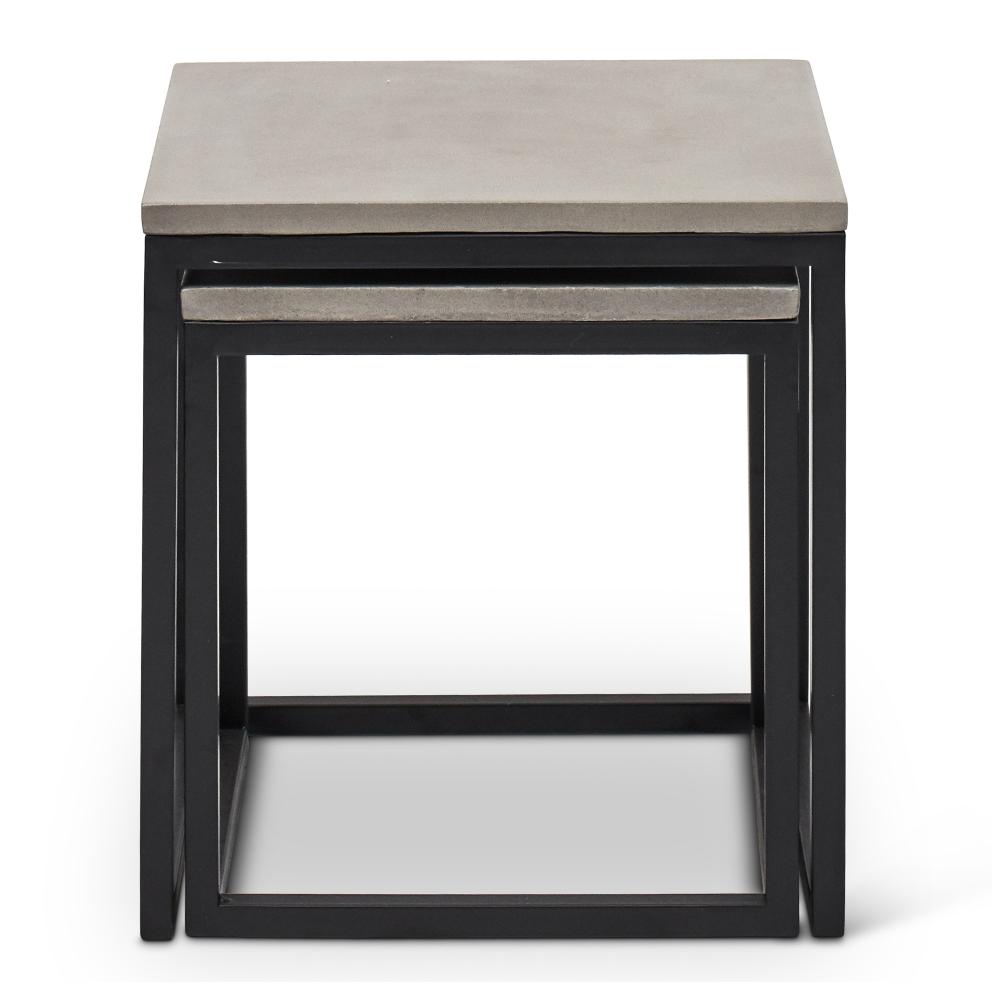 Stax Nesting End Table - Set of 2 - Dark Grey, Black