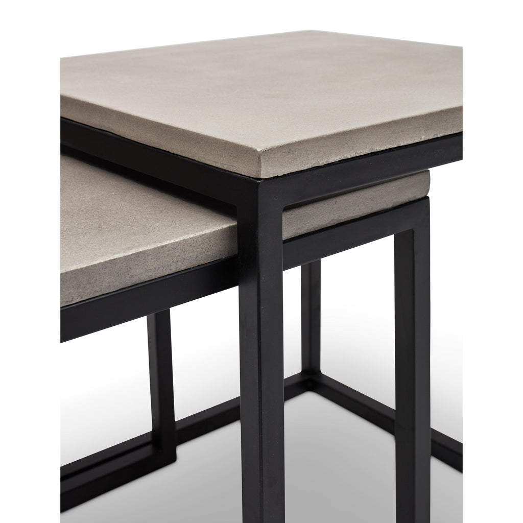 Stax Nesting End Table - Set of 2 - Dark Grey, Black