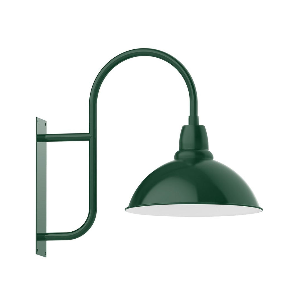 18" Cafe Shade, Wall Mount Light, Forest Green - WMF109-42