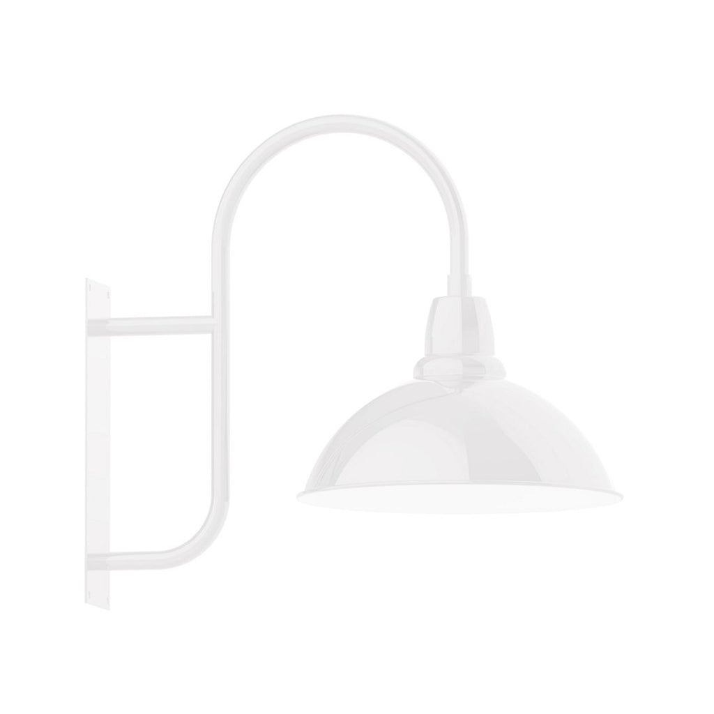 18" Cafe Shade, Wall Mount Light, White - WMF109-44