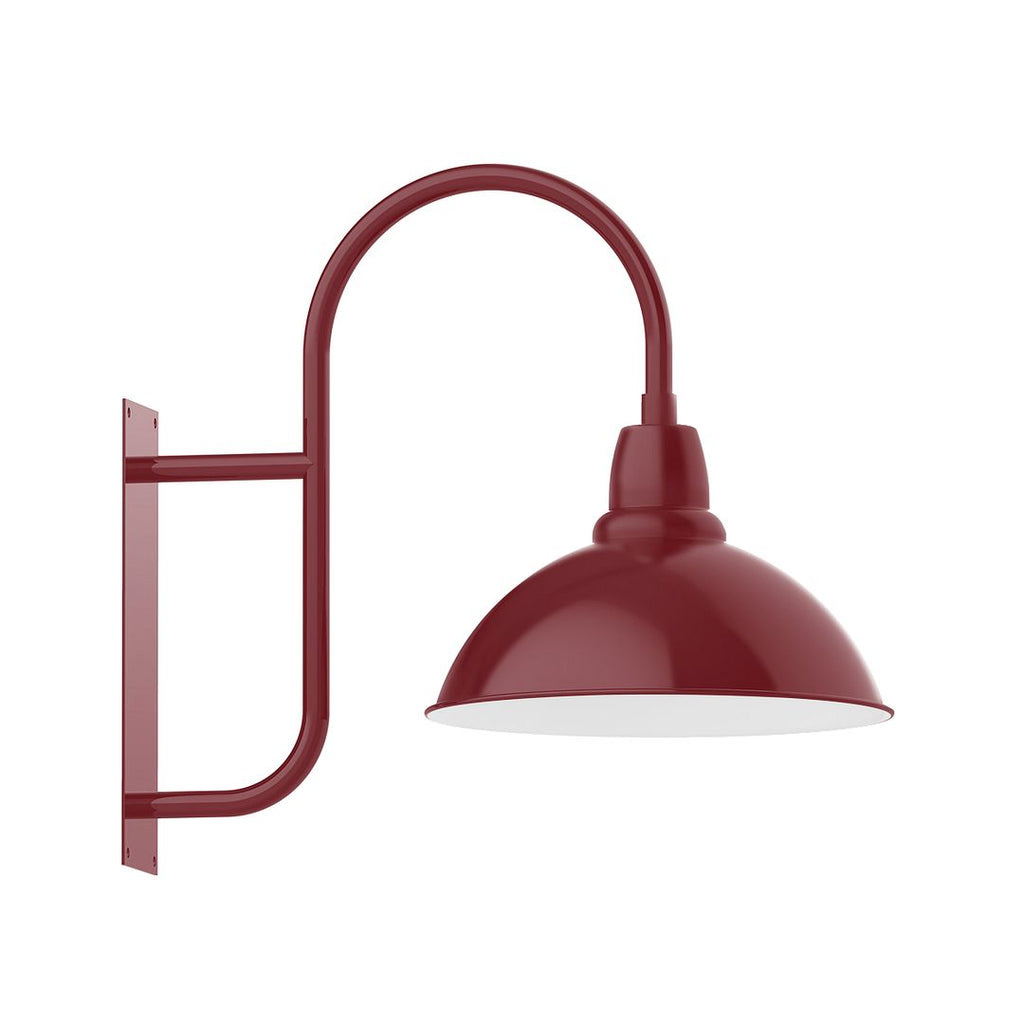 18" Cafe Shade, Wall Mount Light, Barn Red - WMF109-55