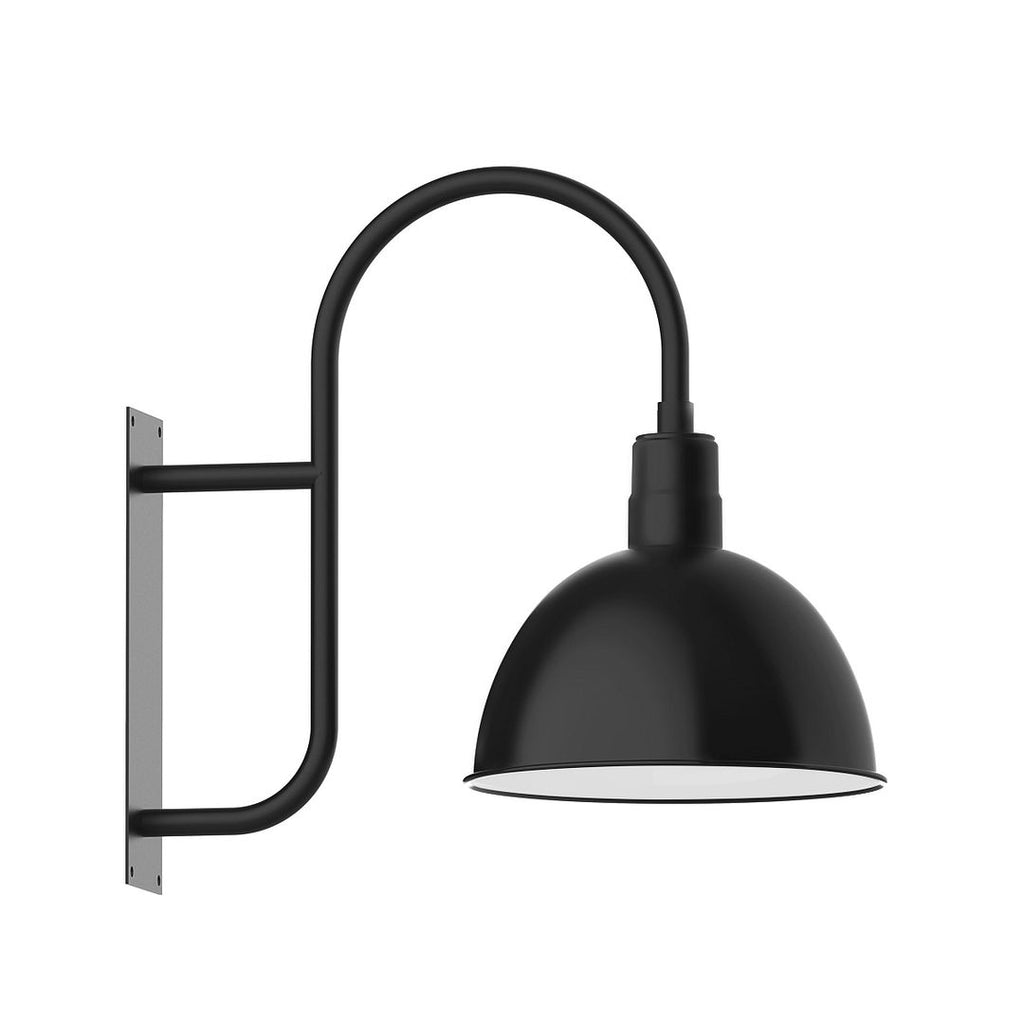 16" Deep Bowl Shade, Wall Mount Light, Black - WMF117-41