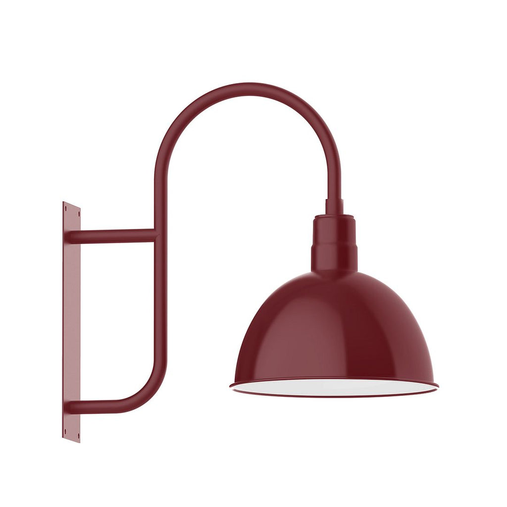 16" Deep Bowl Shade, Wall Mount Light, Barn Red - WMF117-55