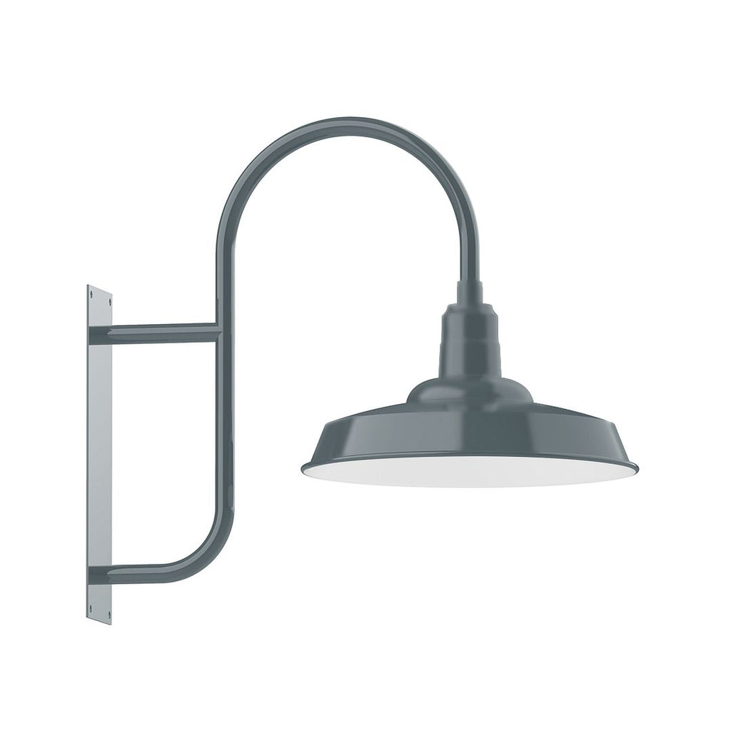 18" Warehouse Shade, Wall Mount Light, Slate Gray - WMF185-40