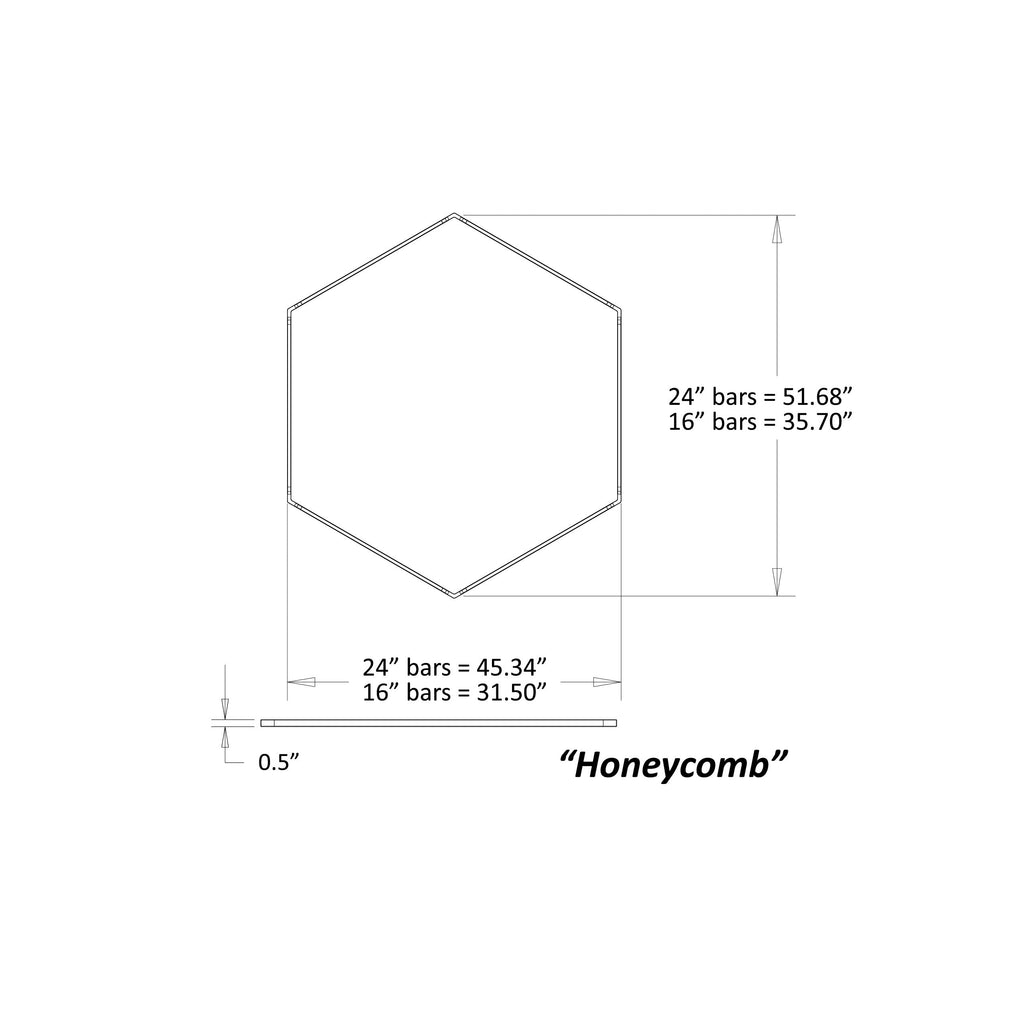 Z-Bar Pendant Small Honeycomb, 36"x32"