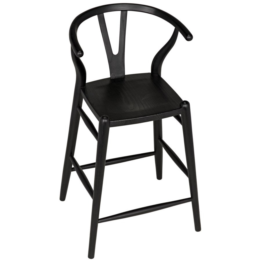 Zola Counter Stool, Charcoal Black