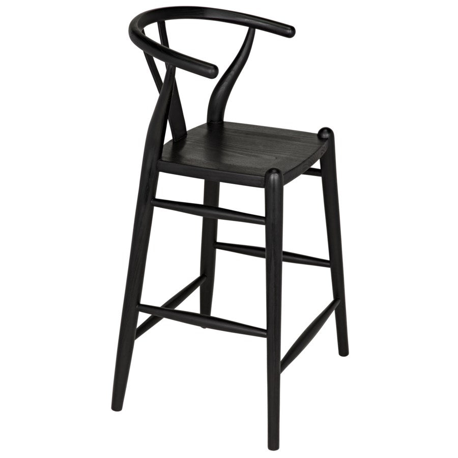 Zola Counter Stool, Charcoal Black