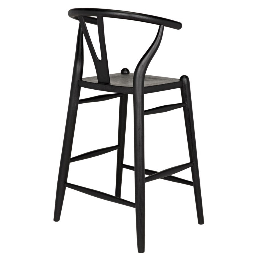 Zola Counter Stool, Charcoal Black