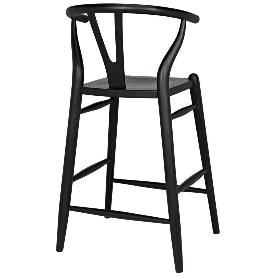 Zola Counter Stool, Charcoal Black