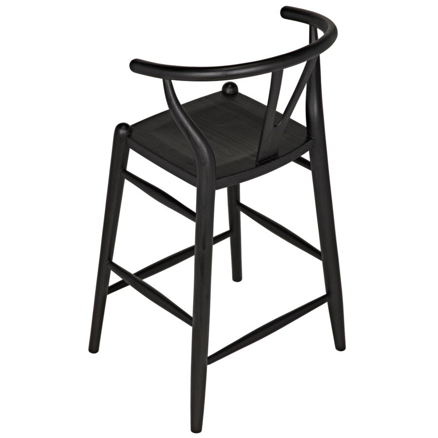 Zola Counter Stool, Charcoal Black