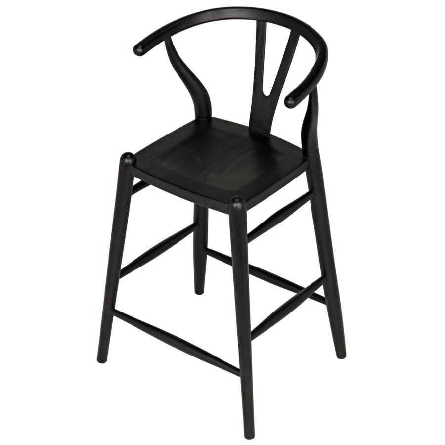 Zola Counter Stool, Charcoal Black