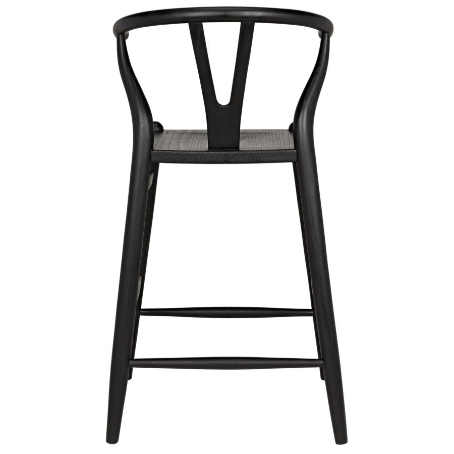 Zola Counter Stool, Charcoal Black