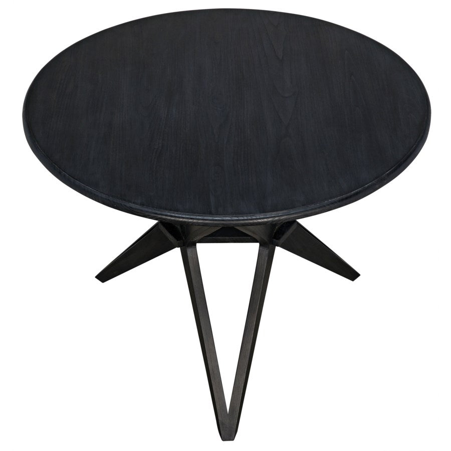 Victor Dining Table, Charcoal Black