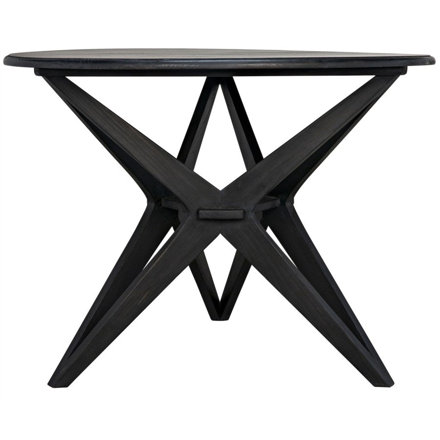 Victor Dining Table, Charcoal Black