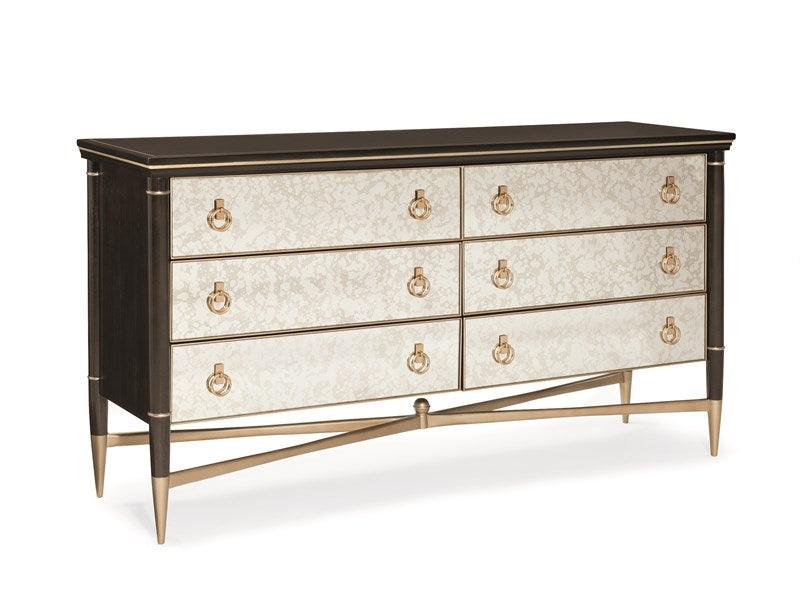 Double Dresser - Bronzed Ebony, Warm Silver - B093-511