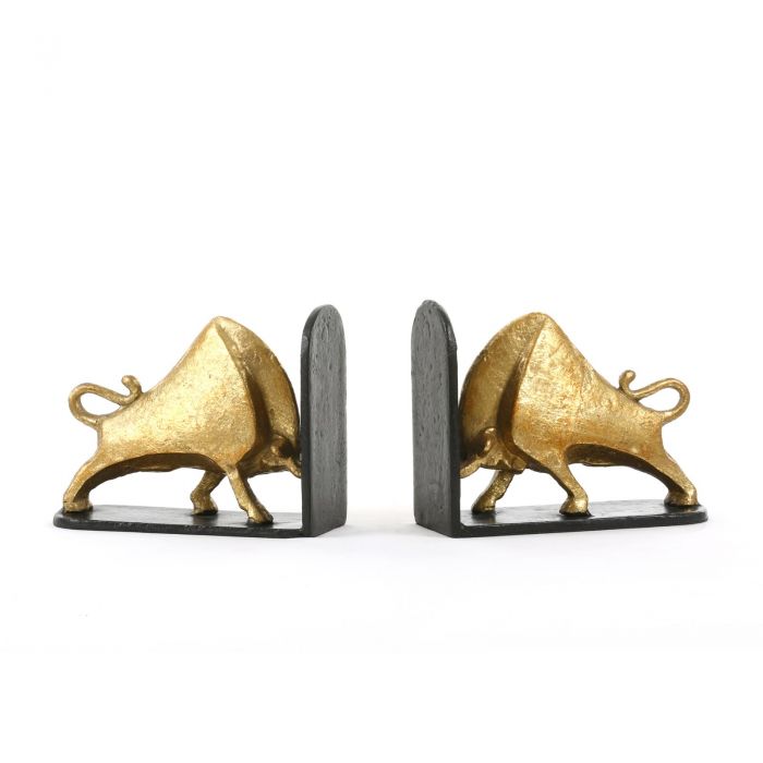 Bisoni Bookends, Gold Leaf