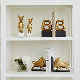 Bisoni Bookends, Gold Leaf