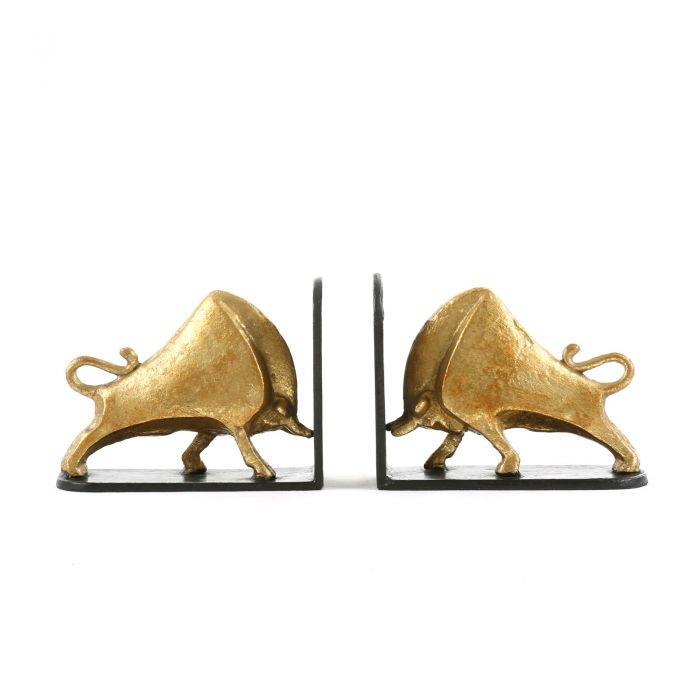 Bisoni Bookends, Gold Leaf