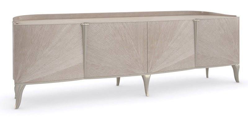 Entertainment Console - Stone Manor, Ivory Wash, Soft Radiance