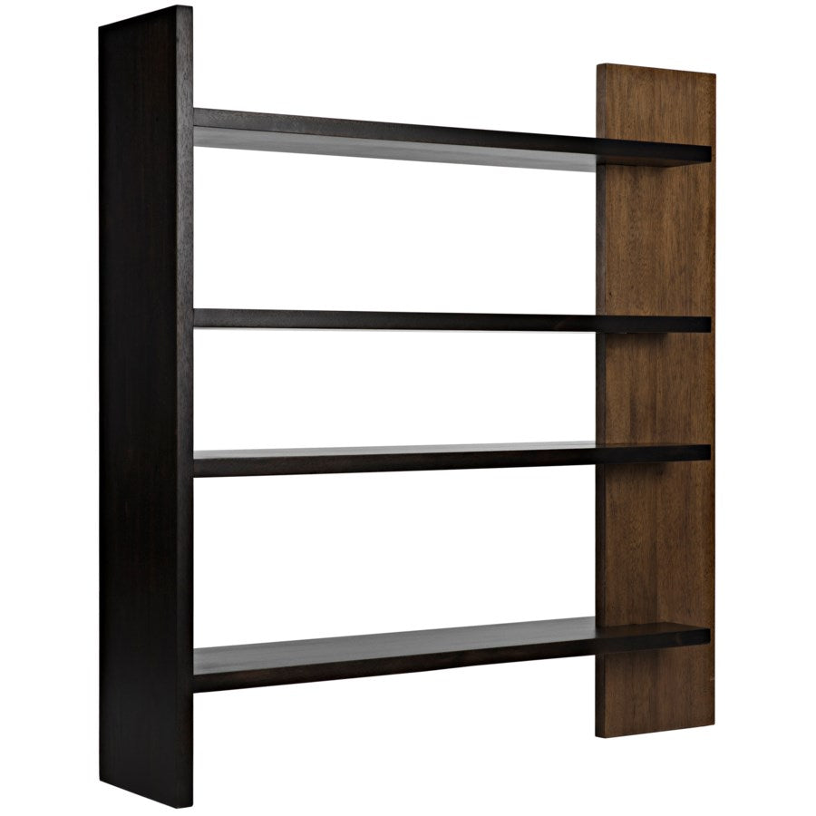 Wright Bookcase, Dark Walnut w/Ebony Walnut