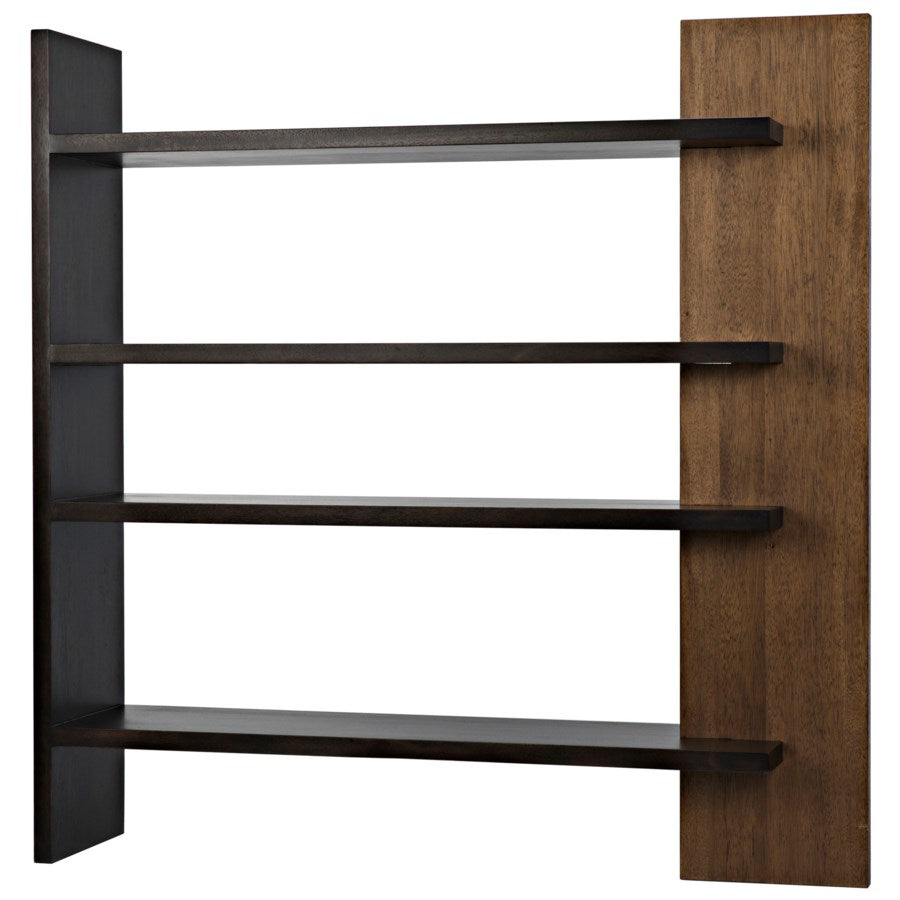 Wright Bookcase, Dark Walnut w/Ebony Walnut