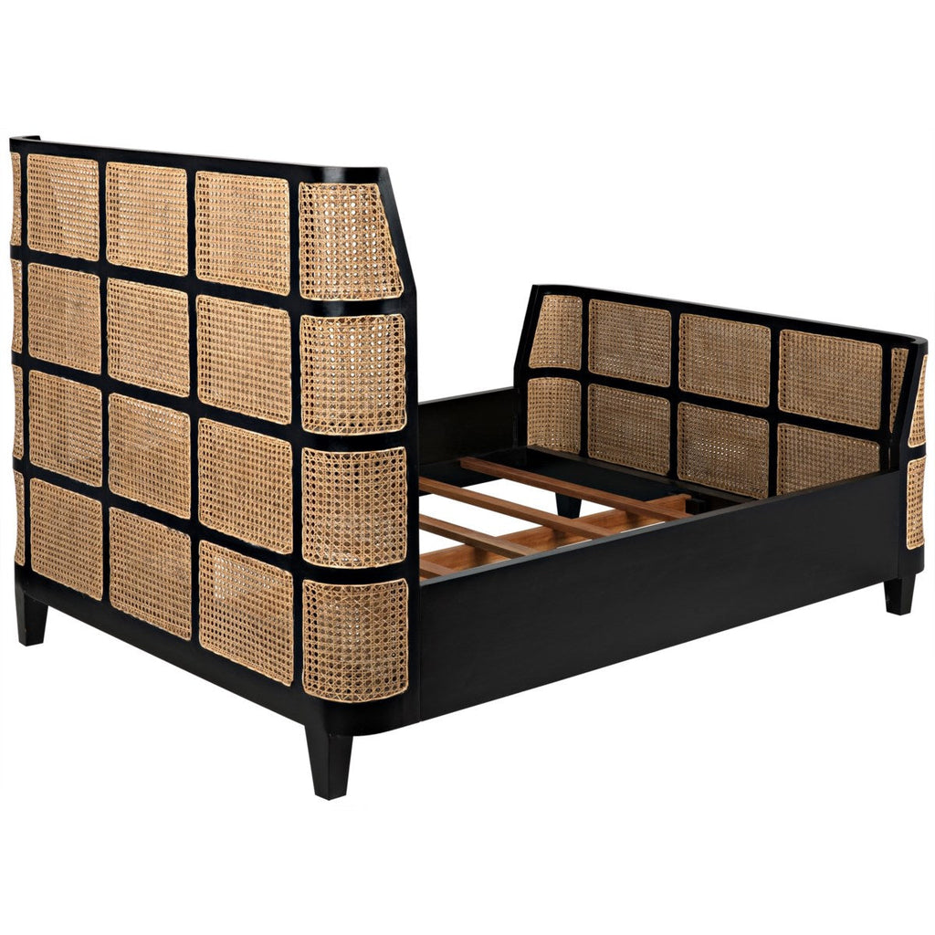 Porto Caned Bed, Queen