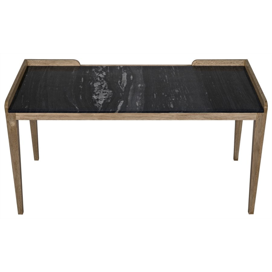 Wod Ward Desk, Bleached Walnut with Stone Top