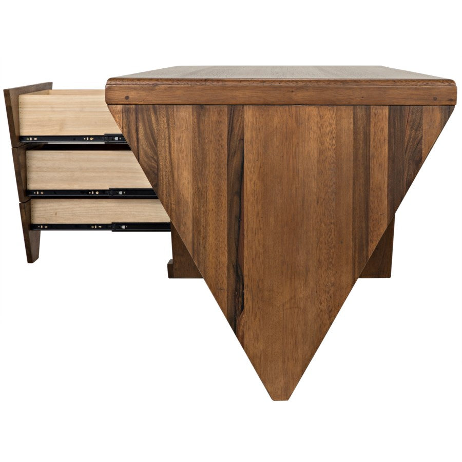 Tetramo Desk, Dark Walnut