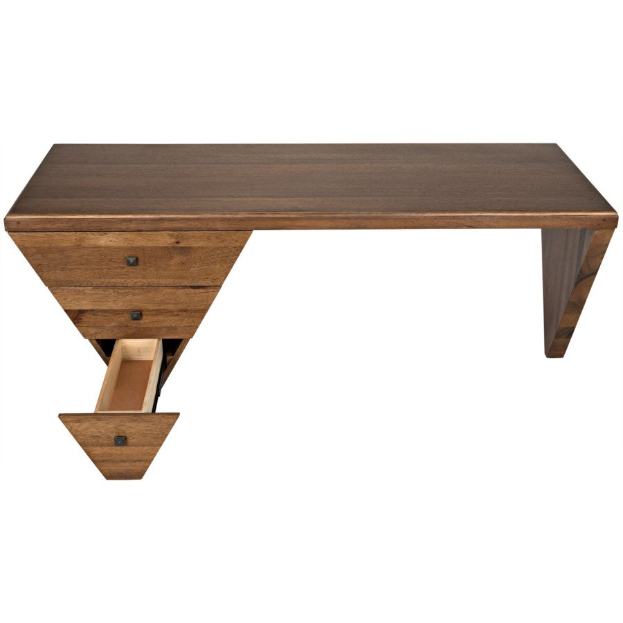 Tetramo Desk, Dark Walnut