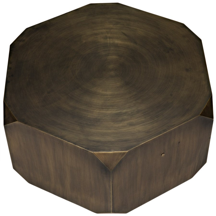 Tytus Coffee Table, Aged Brass