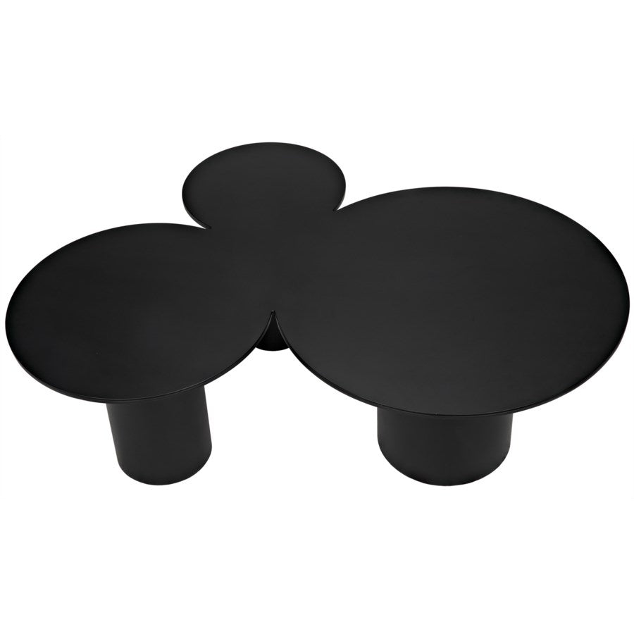 Shield Coffee Table, Black Metal