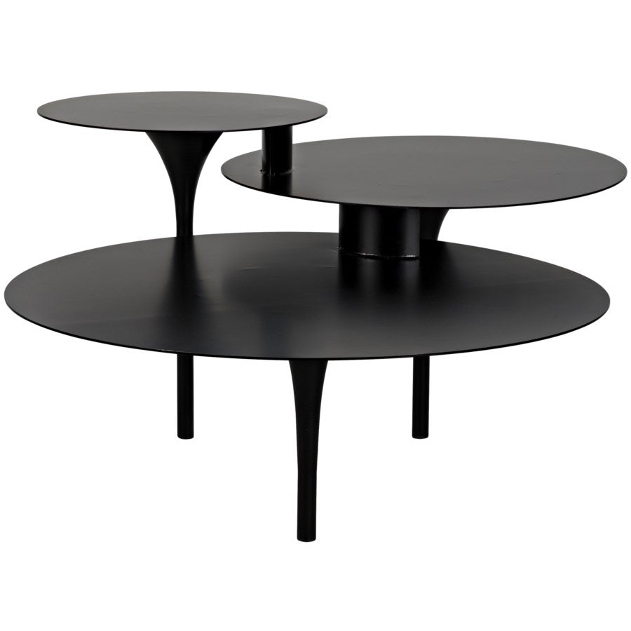Shelter Coffee Table, Black Metal