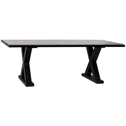 X Dining Table, Hand Rubbed Black