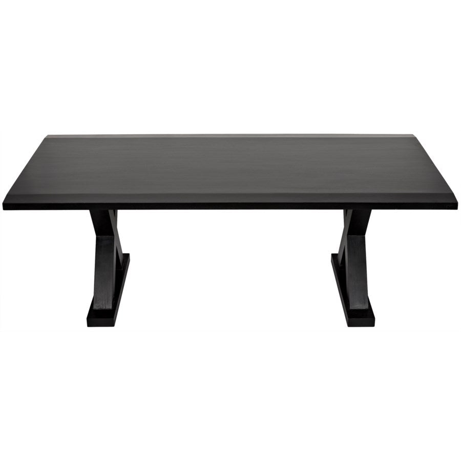 X Dining Table, Hand Rubbed Black