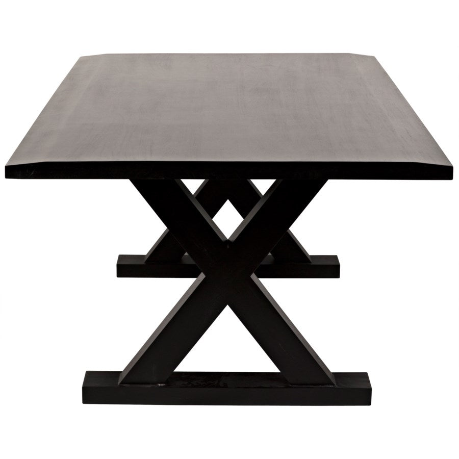 X Dining Table, Hand Rubbed Black