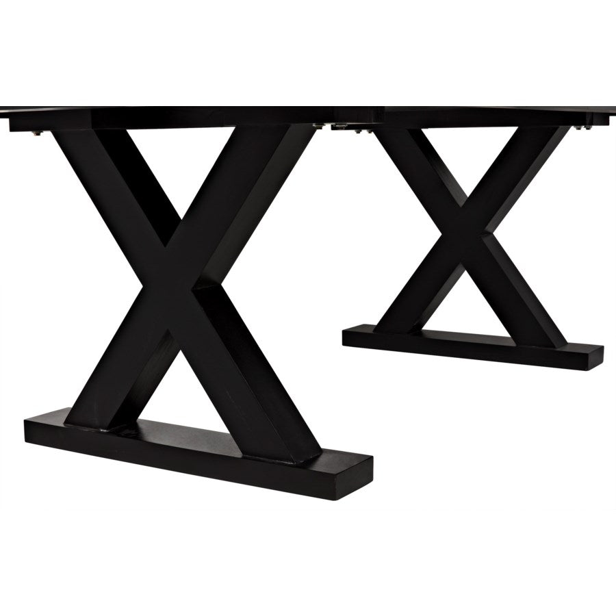 X Dining Table, Hand Rubbed Black