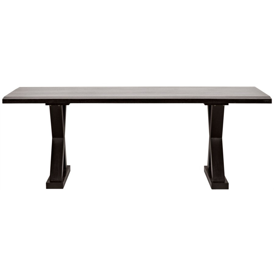 X Dining Table, Hand Rubbed Black