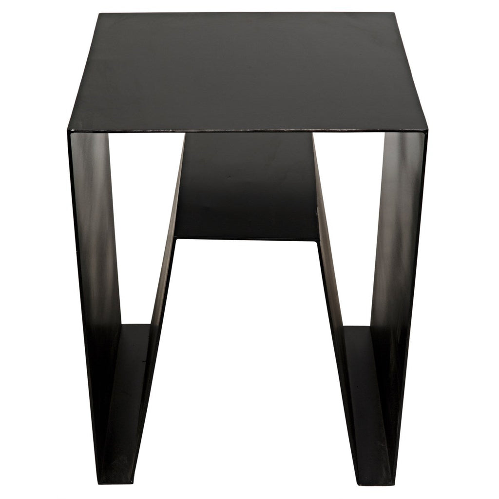 Quintin Side Table, Black Metal