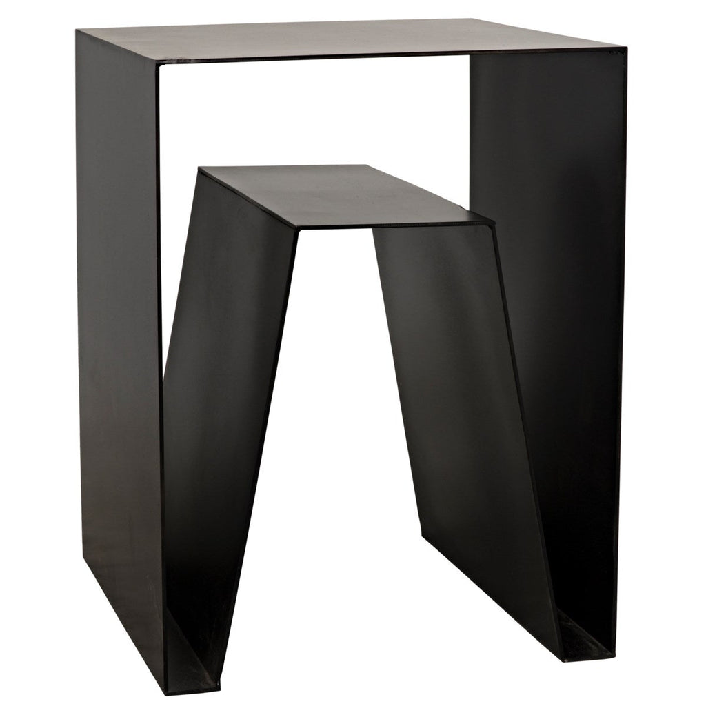 Quintin Side Table, Black Metal