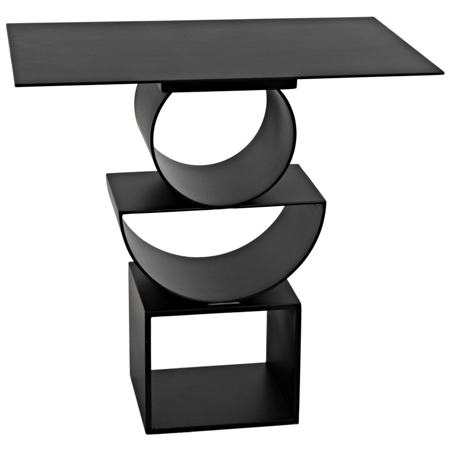 Shape Side Table, Black Metal