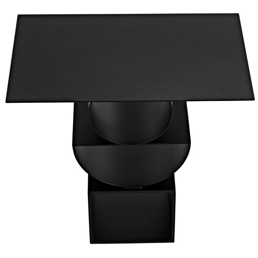 Shape Side Table, Black Metal