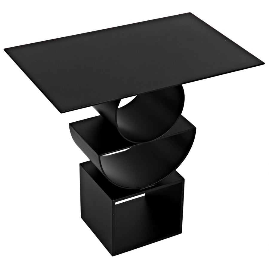 Shape Side Table, Black Metal