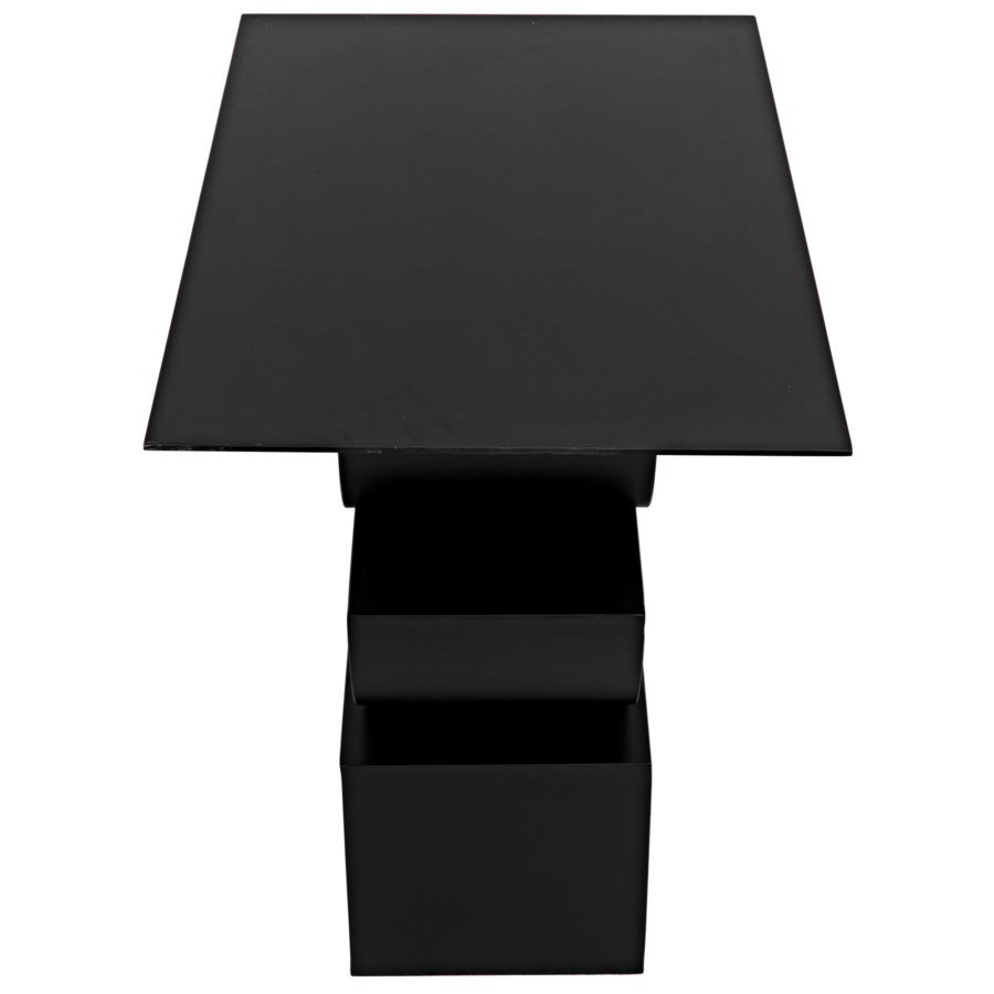 Shape Side Table, Black Metal