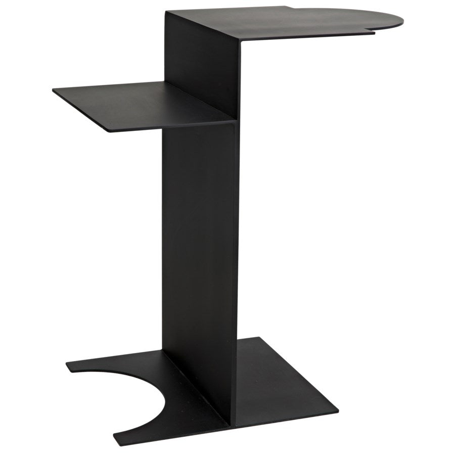 Pin Side Table, Black Metal