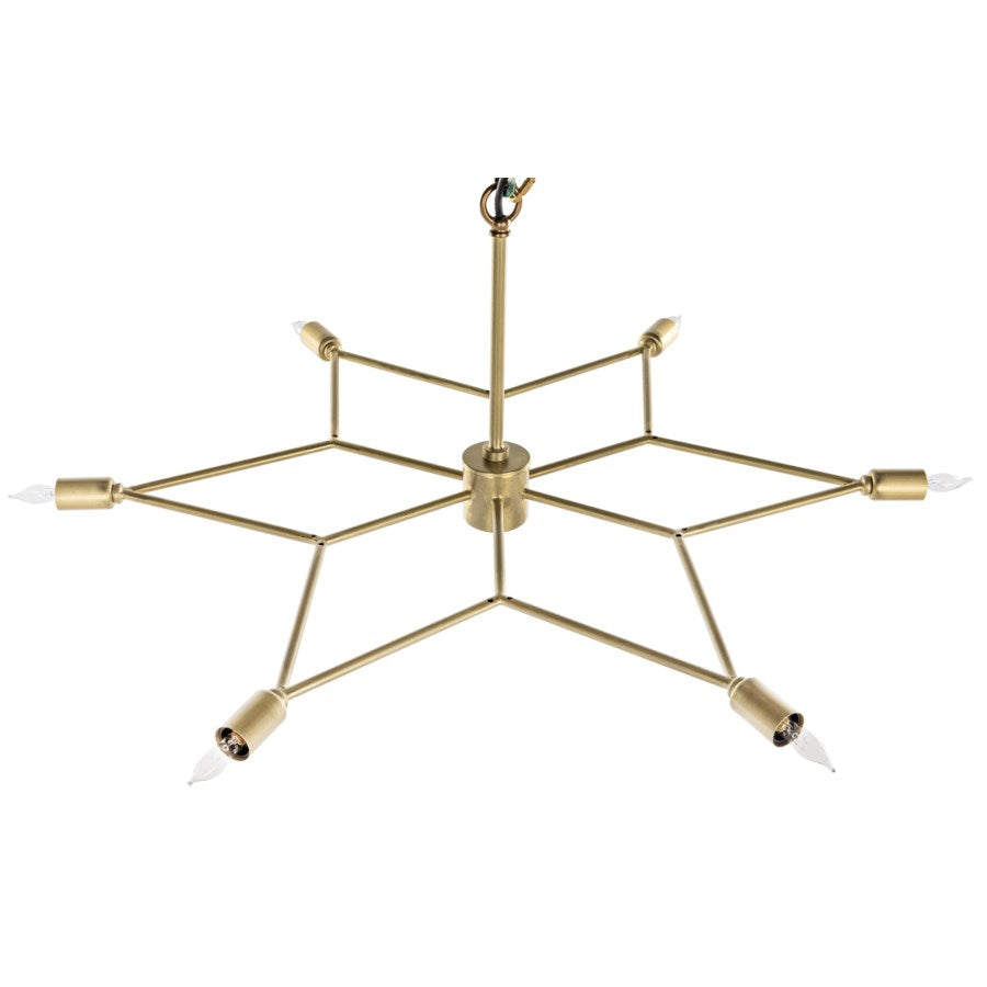 Star Pendant, Antique Brass