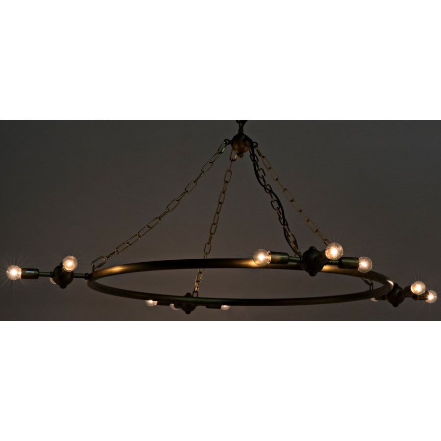 Sasha Chandelier, Antique Brass