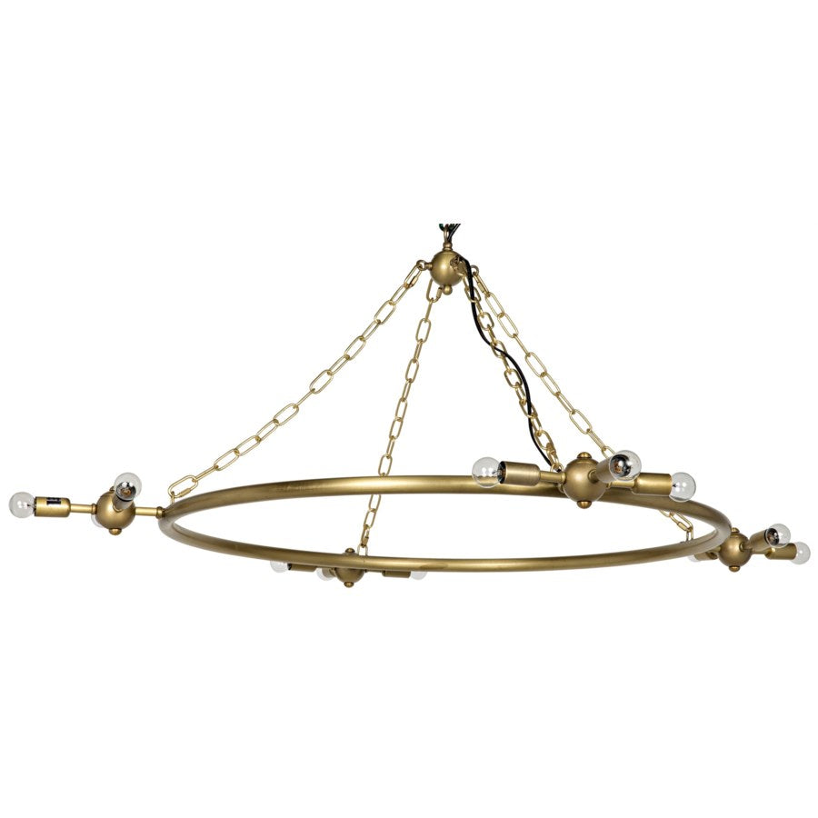 Sasha Chandelier, Antique Brass