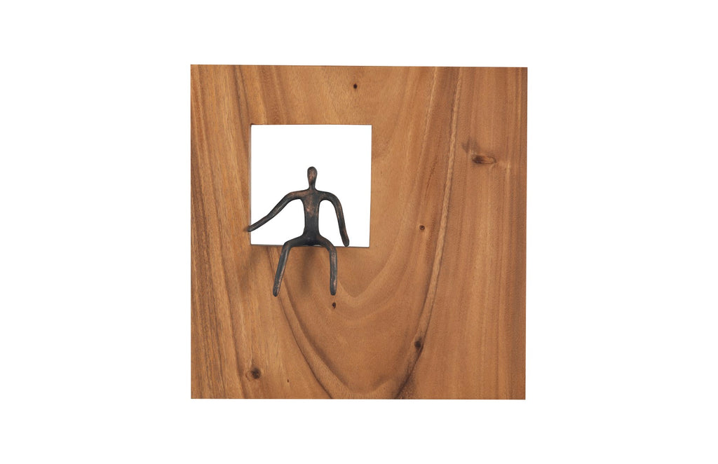 Pointing Figure Wall Decor, Square